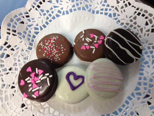 Valentine's Chocolate Covered Sandwich cookies