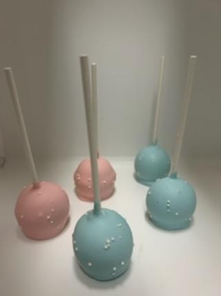 Pink or Blue Cake pop with Nonpareils