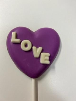 Large Heart Lollipops With Sentiments on Each